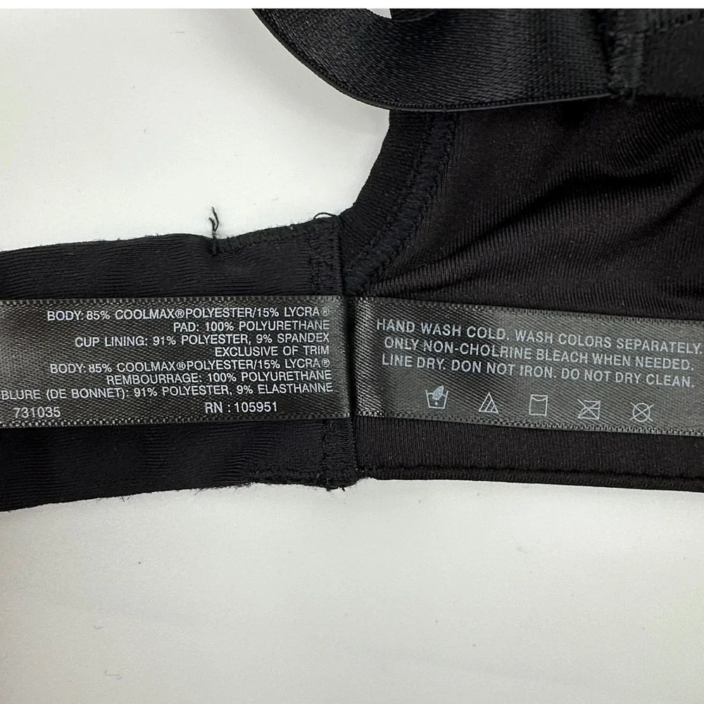 Natori Padded Underwire Bra Womens 32C Black 105951 T-Shirt Bra - Picture 5 of 7